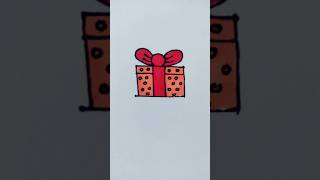 How to Draw a Gift 🎁 Box for kids #shorts #trending #viral #reels #kidsvideo #kids #ytshorts