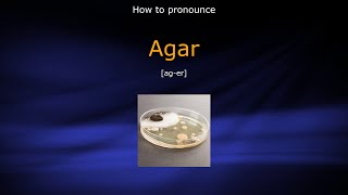 How to pronounce Agar