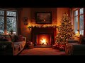 beautiful christmas ambience 🎅🎄 relaxing christmas music fireplace 🔥 christmas fireplace background