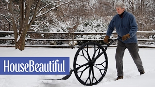 This Wheeled Device Will Change the Way You Shovel Snow | House Beautiful