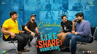 Celebrities about Like, Share & Subscribe🔔 | Santosh Shobhan | Faria Abdullah | Merlapaka Gandhi