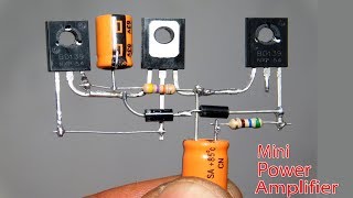 Mini Power Audio Amplifier Circuit Using 3 Transistor