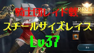 騎士団レイド戦！スチールサイズレイスLv37！！（毒ラーク、毒転移、ティキ、アイナル）【ハンドレッドソウル】【Hundred Soul】【百魂戰記】