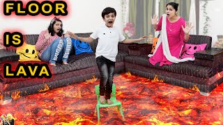 FLOOR IS LAVA | Comedy Family Challenge | Funny Fails | 24 Hours Challenge | Aayu and Pihu Show