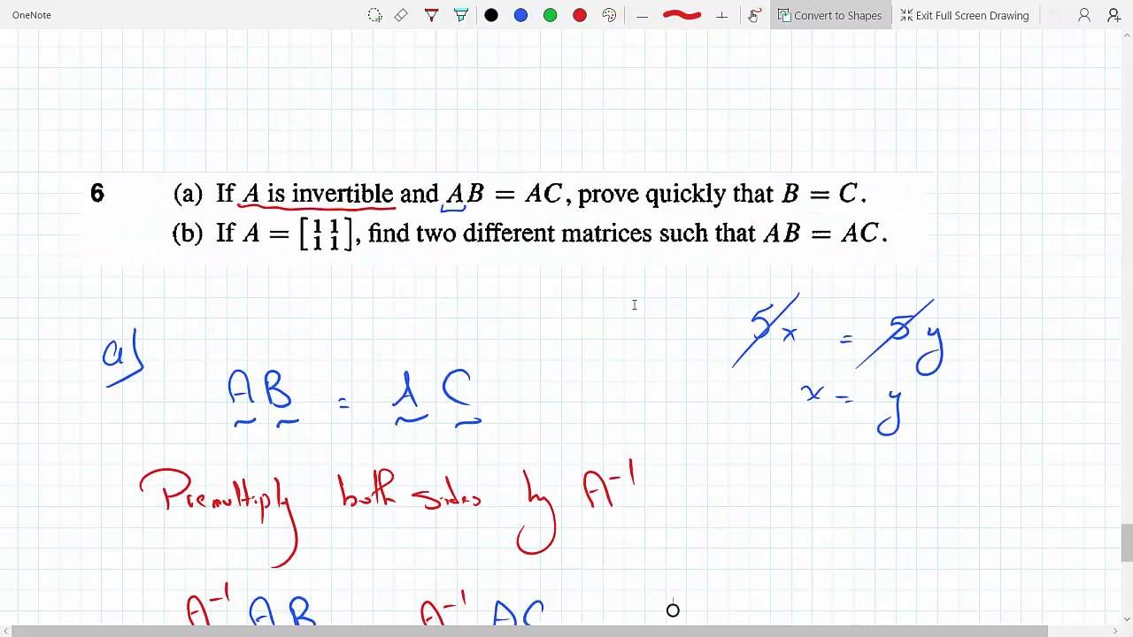 If Ab=a And Ba=b Where A And B Are Square Matrices Then - Johnathan ...