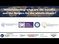 Whistleblowing: what are the benefits and the dangers for the whistle-blower?