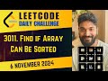 3011. Find if Array Can Be Sorted | Daily Challenge | 6 Nov 2024 | POTD