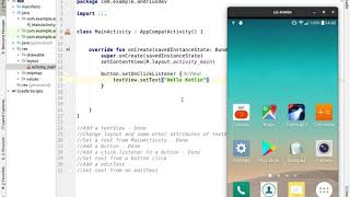 Android Studio Examples - button, textView, editText, click listener