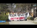 protest ispred ministarstva prosvete studenti i đaci iz više gradova peške idu za niš...