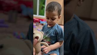 Jason with teddy bear 😀 #shorts #youtubeshorts #baby #viralvideo #teddybear #babytalking