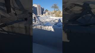 Clearing powdered water from marble factory water storage