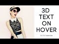 CSS3 3D Text Hover Effects | Tutorial For Beginners