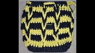 New Woolen Designs Crochet Pattern Knitting Long  Chain Stitch  Bag /சங்கிலி தையல்உல்லன் நூல் பை