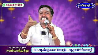 உங்கள் ஜென்ம நட்சத்திரத்தில் பெயர் வைக்கலாமா வைக்க கூடாதா?| Astro subam marimuthu | Thai Jothidam |