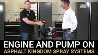 Engine and Pump on Asphalt Kingdom Spray Systems