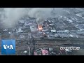 Drone Video Shows Battle Raging in Ukraine’s Bakhmut  | VOA News