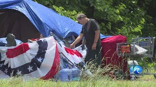 Homeless setting up camp in Virginia Beach