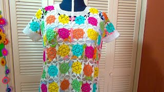 Blusa Tejida con Fichas Video #3 Finalizada