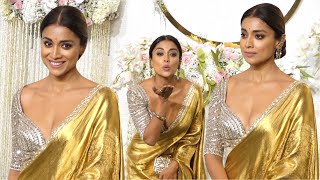 Shriya Saran looking Hot In Saree ❤️ At Ira Khan Wedding Reception 💃