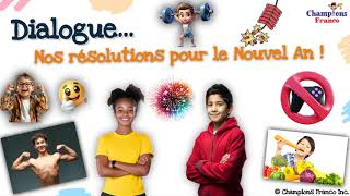 Dialogue quotidien 💪🏽 Nos résolutions du Nouvel An ! New Year French Dialogue DELFA1/A2😎#learnfrench