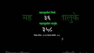 महाराष्ट्रातील जिल्हे, तालुके  यांची संख्या किती | Districts, Taluka | in Maharashtra?