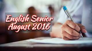 English Senior August 2016 // 6.30 Minutes // Rajagopalan Voice Speed//Sashini Institute