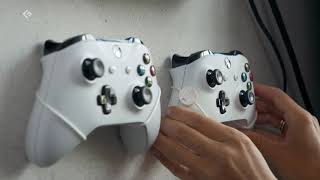 Display or hide your XBOX One S and controllers on the wall in the Wall Mounts by FLOATING GRIP®.