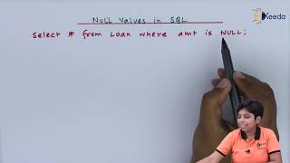 Null Values in SQL - Structured Query Language (SQL) - Database Management System
