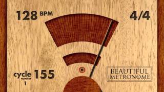 128 BPM 4/4 Wood Metronome HD