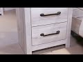 cambeck white wash two drawer night stand