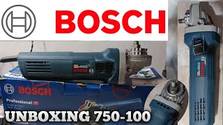 BOSCH GWS750-100 NEW angel grinder unboxing full process, new angel grinder unboxing full process