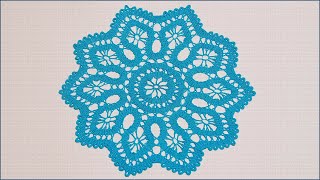 Bruges lace doily. Crochet doily. Part 1.