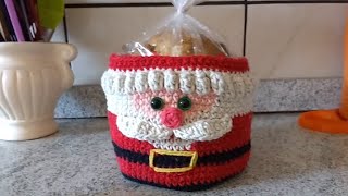 Porta Panetone Papai Noel em crochê 🧶 PARTE 1  por Elisangela Oliveira Crochê  / PARTE 1