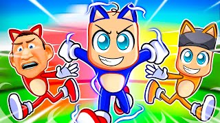 Becoming The FASTEST SONIC FAMILY in Roblox!