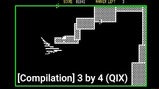 [Compilation] 3 by 4 (QIX) PC80 Gameplay - Compac, NEC PC-8001, 1982