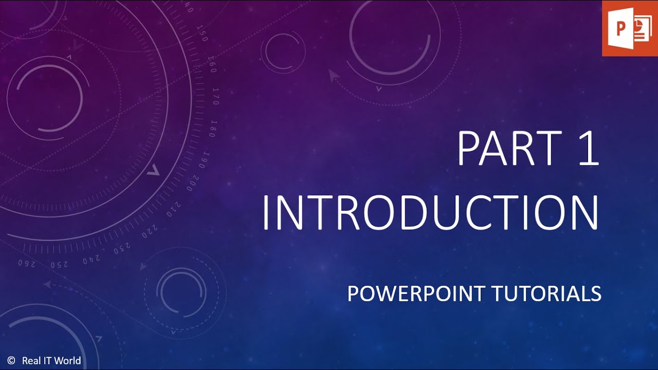 Part 1 PowerPoint Presentation Introduction Topics || PowerPoint ...