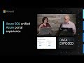 Azure SQL unified Azure portal experience | Data Exposed