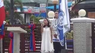 Amira Medina sings the Naic Hymn at Naic Plaza for Rizal Day