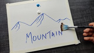 HOW TO PAINT MOUNTAIN LANDSCAPE PAINTING/ACRYLIC PAINTING FOR BEGINNERS STEP BY STEP
