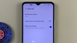 Show battery percentage in status bar on Vivo Y16 Android 12