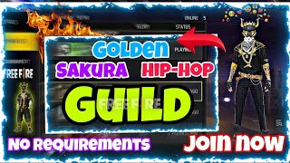 GOLDEN SAKURA HIP-HOP GUILD ✨ V BADGE? FF BEST GUILD 🌟