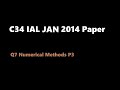 C34 2014 Jan (Q7 Numerical Methods)