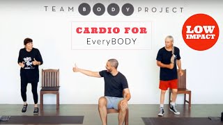 Low impact, high intensity cardio workout (for seniors and ALL starters)