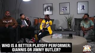 Jimmy Buter vs Giannis, Who's the better playoff performer? | Hoops & Brews Happy Hour (Clips) E139
