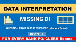 Data Interpretation: Missing DI Question of IBPS PO Pre 2015 for all Bank PO/Clerk Exam 2018 Part -1