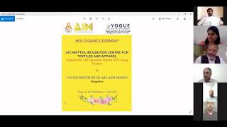 Vogue Institute of Art and Design signs an MoU with Atal Incubation Center, NIFT TEA, Tirupur