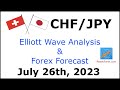 CHF JPY Elliott Wave Analysis | Forex Forecast | July 26, 2023 | CHFJPY Analysis Today