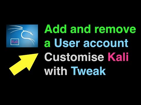 How to add and remove a user account on Kali and customise with Tweak How to add and remove a user account on Kali and customise with Tweak