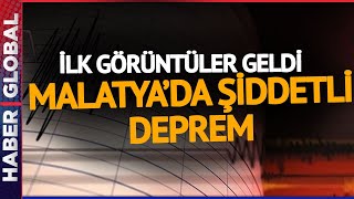 Malatya'da 5.3 Büyüklüğünde Deprem! İlk Görüntüler Geldi