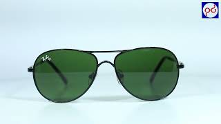 RAYBAN RB 1030 || GREEN LENSE || METALLIC GLOSSY BLACK FRAME #sunglasess #rayban